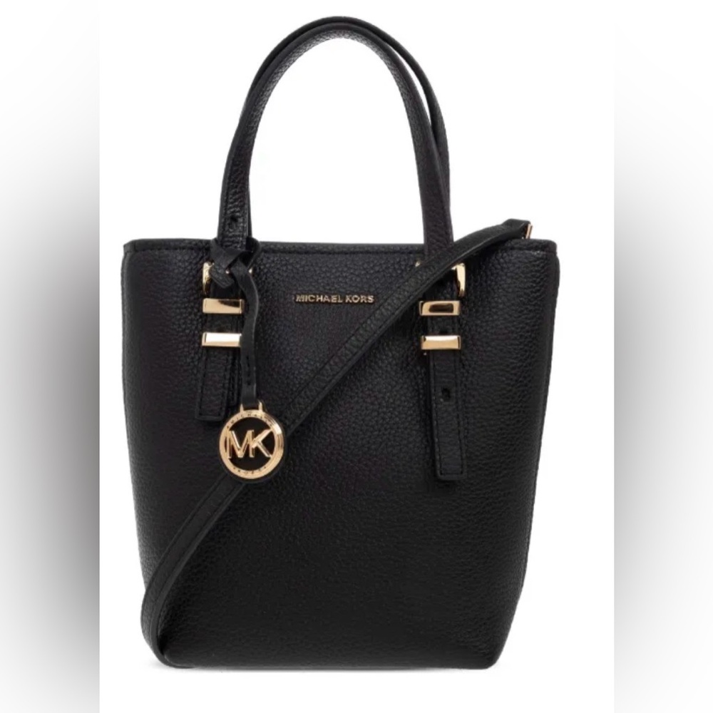 904. MICHAEL KORS mini tote bucket bag black. - Picture 2 of 9